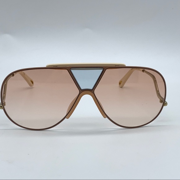 Chloe CE154S Aviator Peach/Rose Sunglasses - Picture 3 of 10